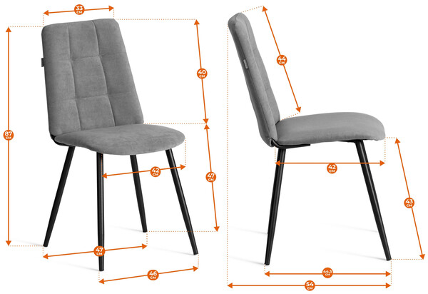 Стул обеденный Asti разборный, флок , 47х54х86, бежевый, 7 фото № 16