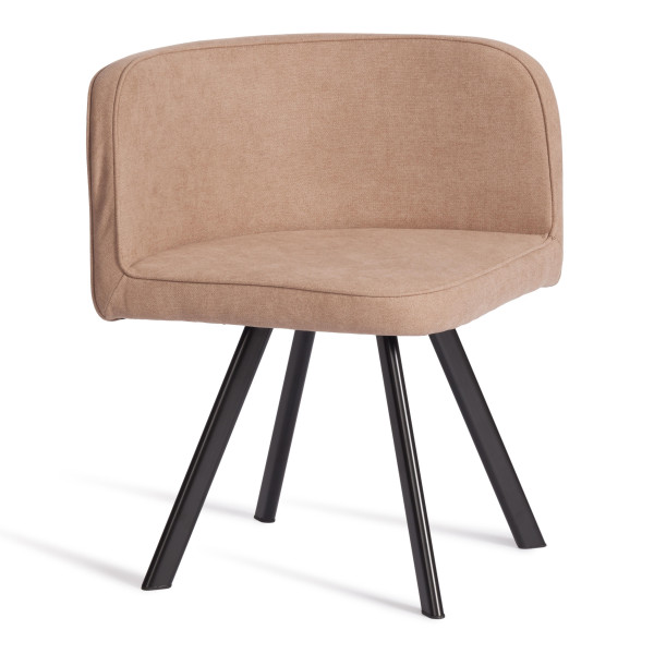 Комплект (стол, 4 стула) QUADRON (mod. PT14) Стол: МДФ/металл, стул: металл/ткань, 100х100х73 см, 69х56х71 см, Beige (Бежевый) LY1701-4/черный фото № 2