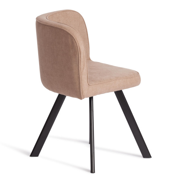 Комплект (стол, 4 стула) QUADRON (mod. PT14) Стол: МДФ/металл, стул: металл/ткань, 100х100х73 см, 69х56х71 см, Beige (Бежевый) LY1701-4/черный фото № 3