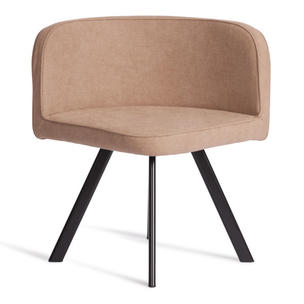 Комплект (стол, 4 стула) QUADRON (mod. PT14) Стол: МДФ/металл, стул: металл/ткань, 100х100х73 см, 69х56х71 см, Beige (Бежевый) LY1701-4/черный фото № 6