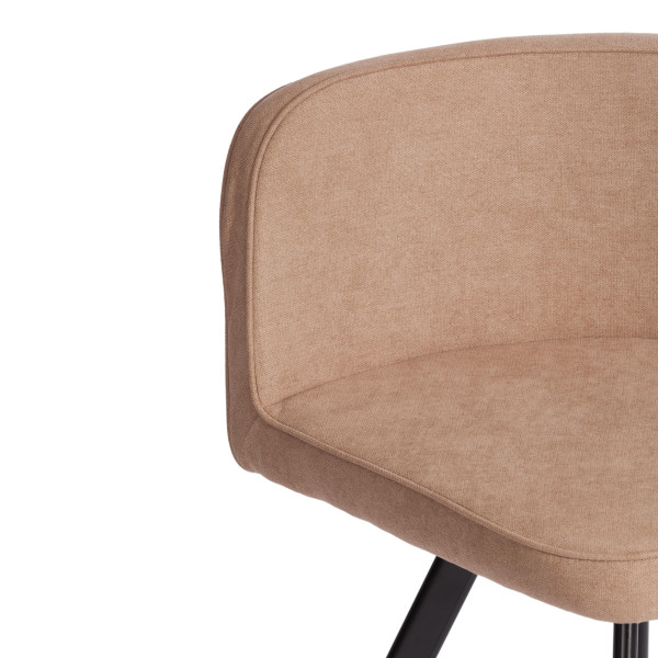 Комплект (стол, 4 стула) QUADRON (mod. PT14) Стол: МДФ/металл, стул: металл/ткань, 100х100х73 см, 69х56х71 см, Beige (Бежевый) LY1701-4/черный фото № 7