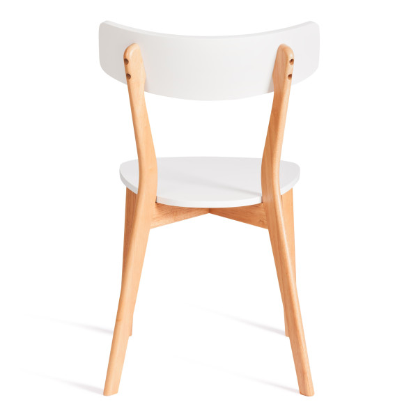 Стул Claire (комплект) сиденье МДФ, опоры дерево гевея, белый / натуральное дерево, 48 x 49,5 x 81,5 x SH44см фото № 4