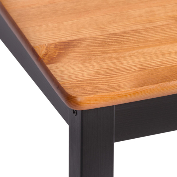 Стул Соната массив сосны, 41х50х95 см, антик/чёрный фото № 7