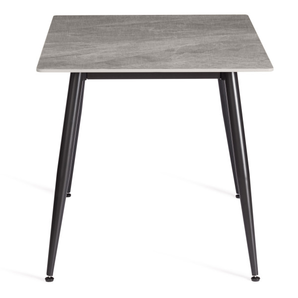 Стол обеденный Austen (mod. LDT-300 RION) столешница керамика (глянцевая) / опоры металл, серый/чёрный, 80х120х75 см фото № 2