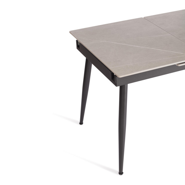 Стол обеденный Balmoral (mod.OKT-2294) столешница керамика (матовая) /опоры металл, серый/чёрный, (120+40)х80х75 см фото № 9