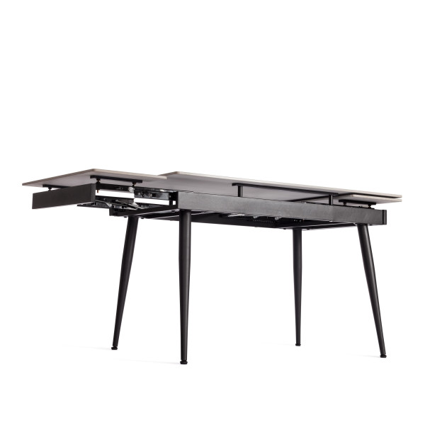 Стол обеденный Lord grey (mod.John table) столешница керамика (глянцевая) / опоры металл, серый/чёрный, 30х120х30 см фото № 13