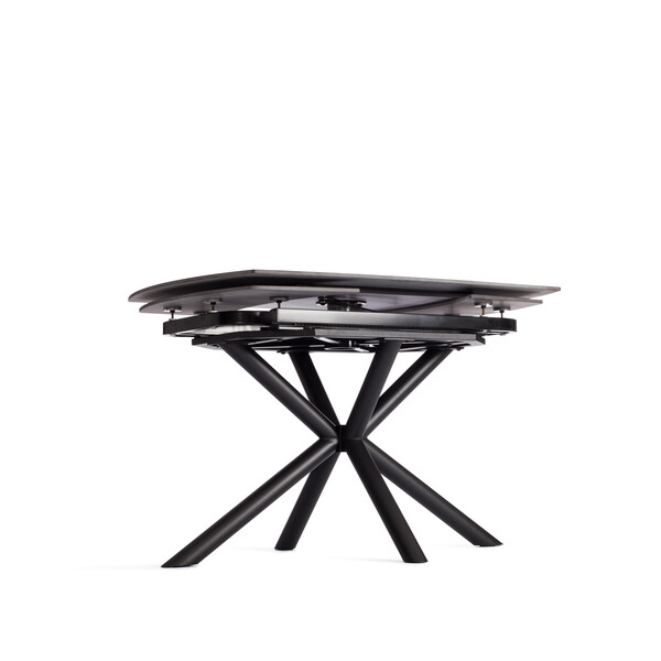 Стол обеденный Winston (mod.LDT-507 OKT-2462) столешница керамика (глянцевая) / опоры металл, белый/черный, 30х120х30 см фото № 14