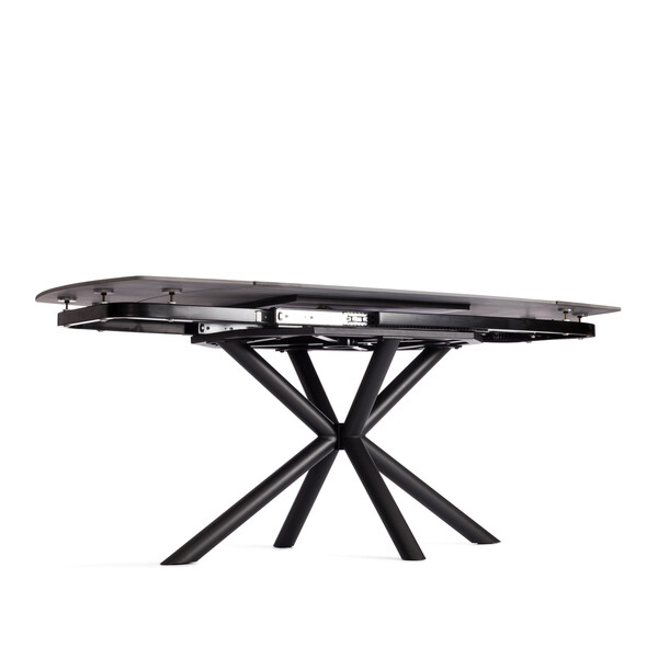 Стол обеденный Winston (mod.LDT-507 OKT-2462) столешница керамика (глянцевая) / опоры металл, белый/черный, 30х120х30 см фото № 15