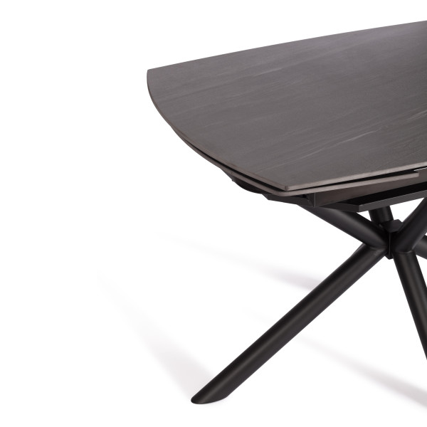 Стол обеденный Winston столешница керамика (матовая) /опоры металл, темно-серый/черный, 30х120х30 см фото № 9