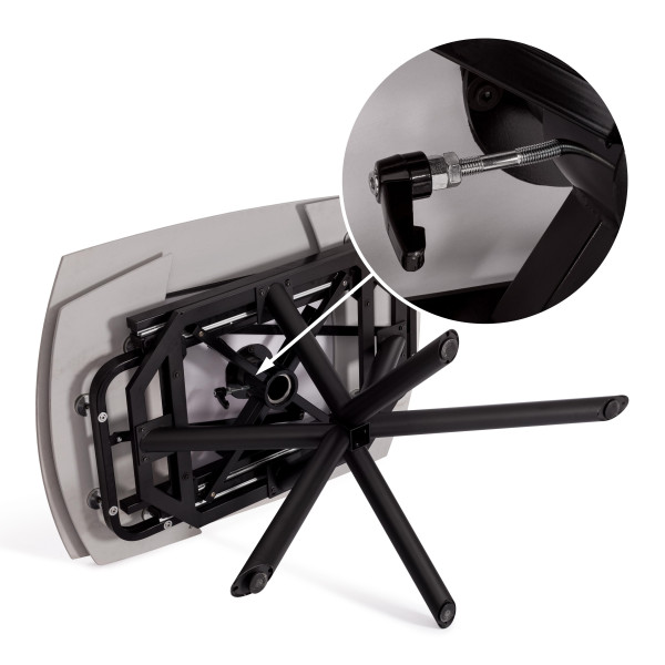 Стол обеденный Winston столешница керамика (матовая) /опоры металл, темно-серый/черный, 30х120х30 см фото № 16