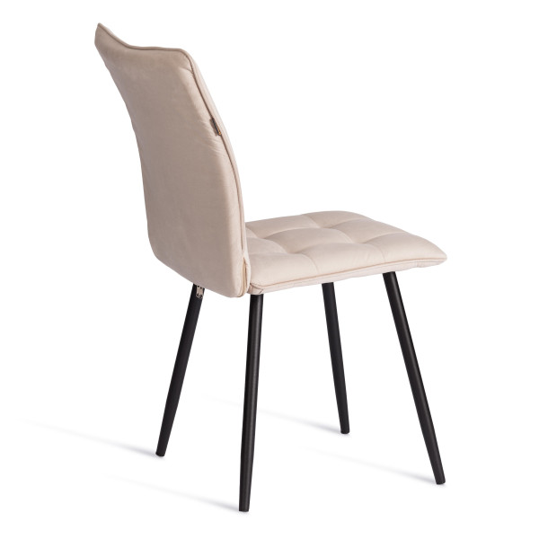 Стул обеденный Bari LT, флок , бежевый/черный, 7, 41х55х89 см фото № 3