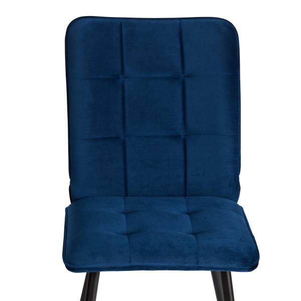 Стул обеденный Bari LT, велюр, Blue (синий), 41х55х89 см фото № 6
