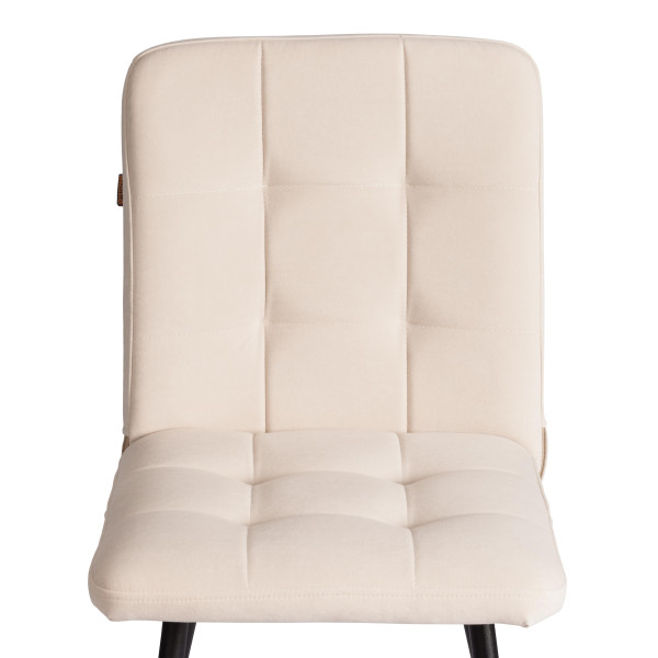 Стул обеденный Medeo LT, флок , молочный/черный, 4, 45х56х89 см фото № 6