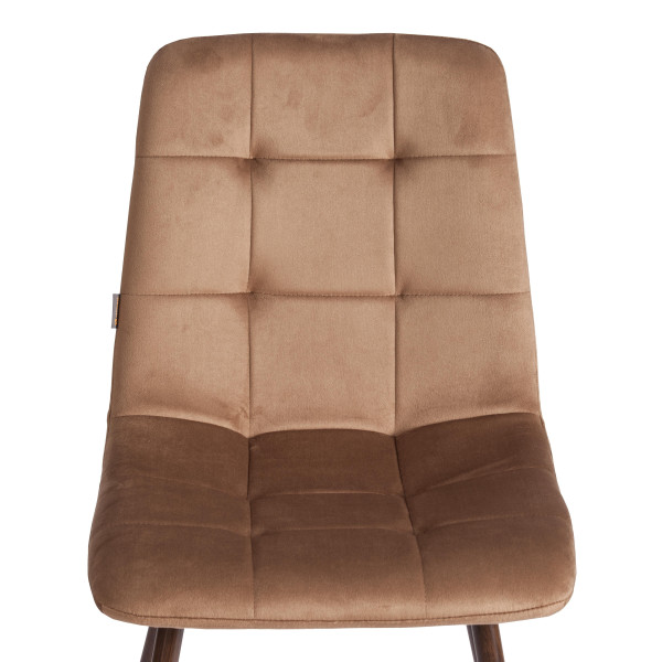 Стул CHILLY (mod. JSC-220) Велюр/металл , 44,5х52,5х88 см, Brown (коричневый) HLR11 / орех фото № 6