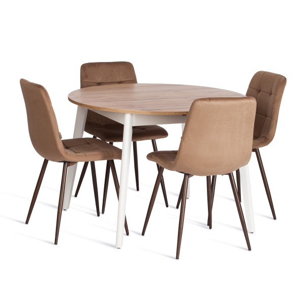 Стул CHILLY (mod. JSC-220) Велюр/металл , 44,5х52,5х88 см, Brown (коричневый) HLR11 / орех фото № 10