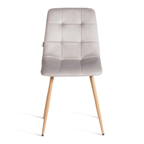 Стул CHILLY (mod. JSC-220) Велюр/металл , 44,5х52,5х88 см, Light grey (светло-серый) HLR14 / натуральный фото № 5