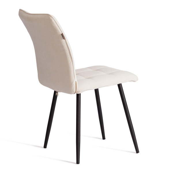 Стул обеденный Bari LT, флок , молочный/черный, 4, 41х55х89 см фото № 3