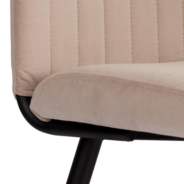 Стул обеденный Monte Carlo TREND, флок , бежевый/черный, 7, 49х51х93 см фото № 8