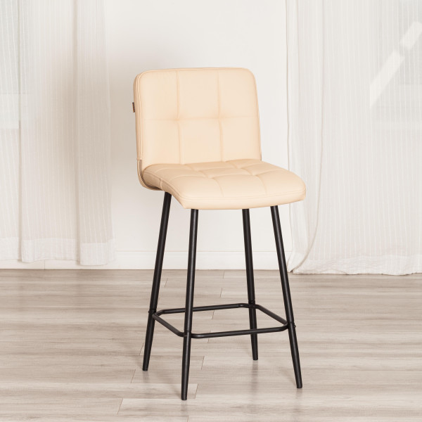 Полубарный стул  Medeo/Медео экокожа , бежевый, 42х56х102 см фото № 14