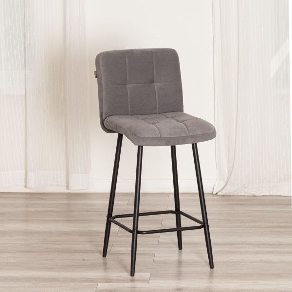 Полубарный стул  Medeo/Медео велюр, серый, 29, 42х56х102 см фото № 14