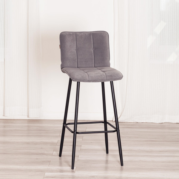 Барный стул  Bari/Бари велюр, серый, 29, 45х56х110 см фото № 15