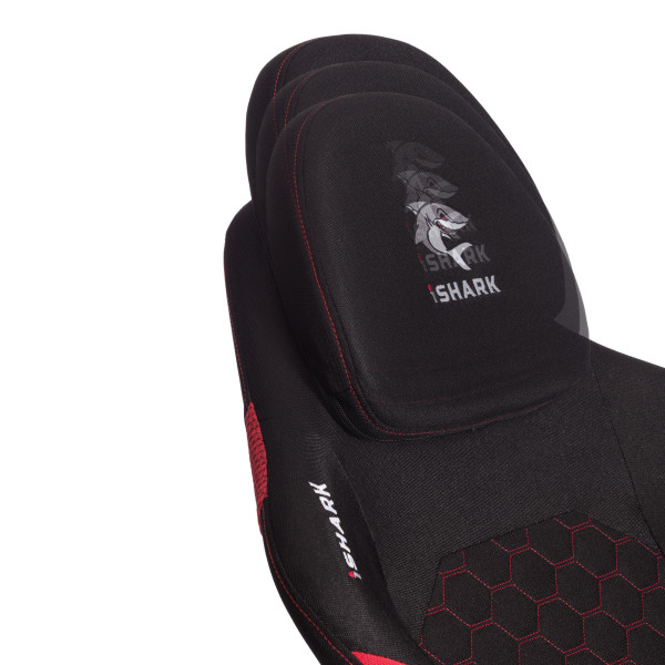 Кресло iShark ткань, черный / красный фото № 14