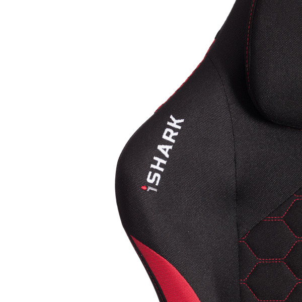 Кресло iShark ткань, черный / красный фото № 15