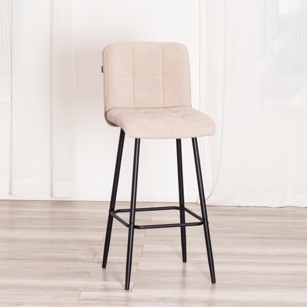 Барный стул  Medeo/Медео велюр, бежевый, 7, 45х56х113 см фото № 15