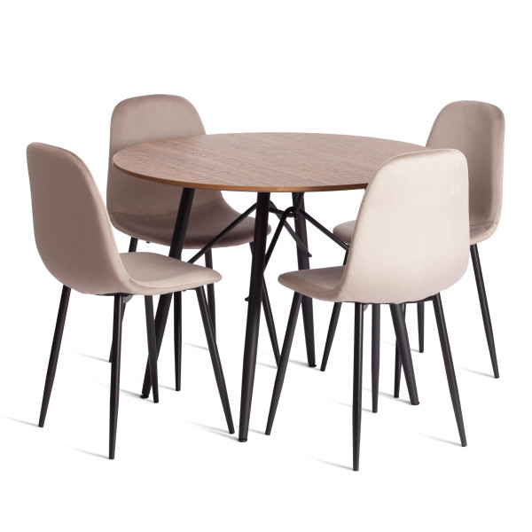 Стул BREEZE (mod. 4724) Велюр/металл , 44 х 53 х 87 см, Coffee (кофейный) HLR9 / черный фото № 11