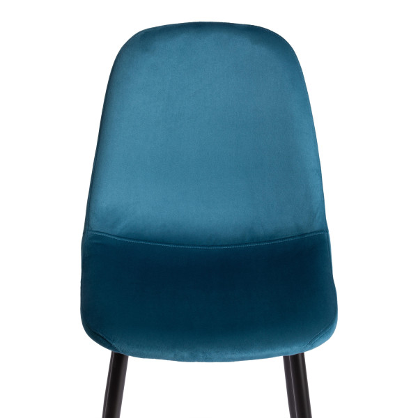 Стул BREEZE (mod. 4724) Велюр/металл , 44 х 53 х 87 см, Dark turquoise (темно-бирюзовый) HLR62 / черный фото № 6