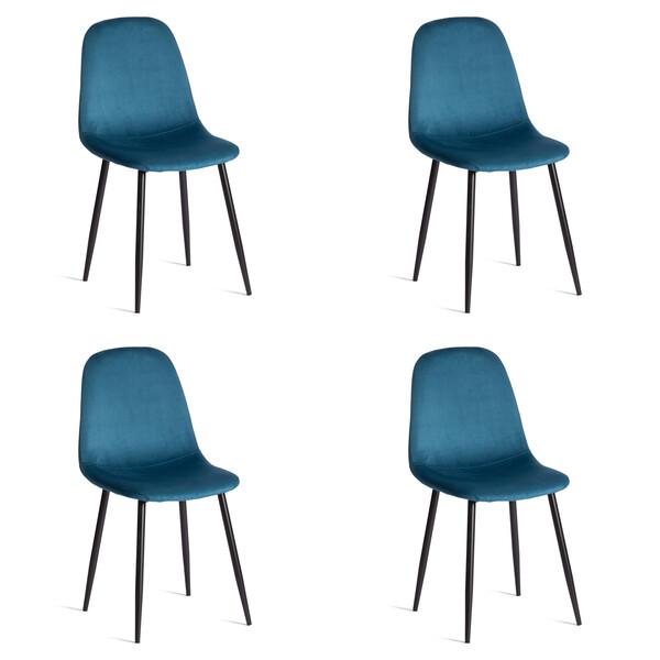 Стул Breeze/Бриз (мод. 4724) велюр/металл, 44х53х87см, темно-бирюзовый (HLR62)/черный фото № 13