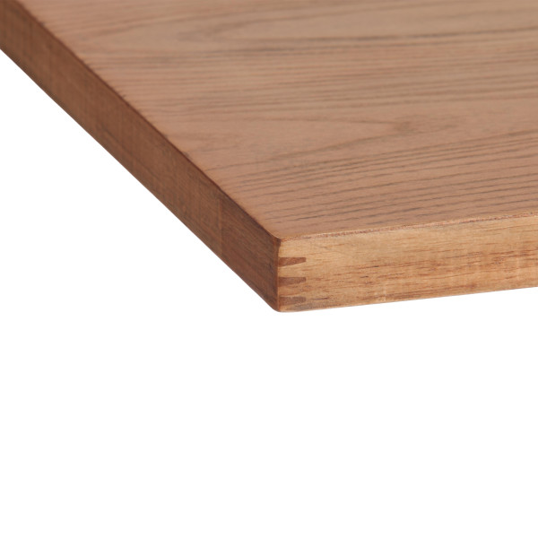 Стол VALHALLA (mod.XMS-T9111) дерево вяз/железная опора, 80х65х76 см, груша №3/черная опора фото № 5