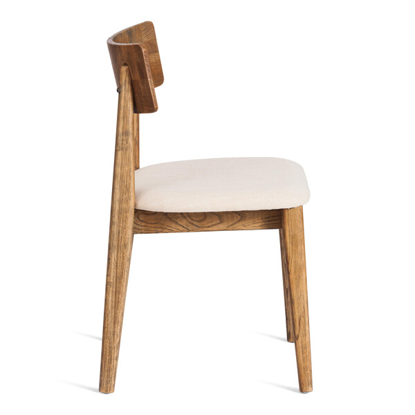 Стул THOR (mod.XMS-CB3007) дерево вяз/ткань лен, 50х48х81,5 см, груша№3/бежевый лен фото № 2