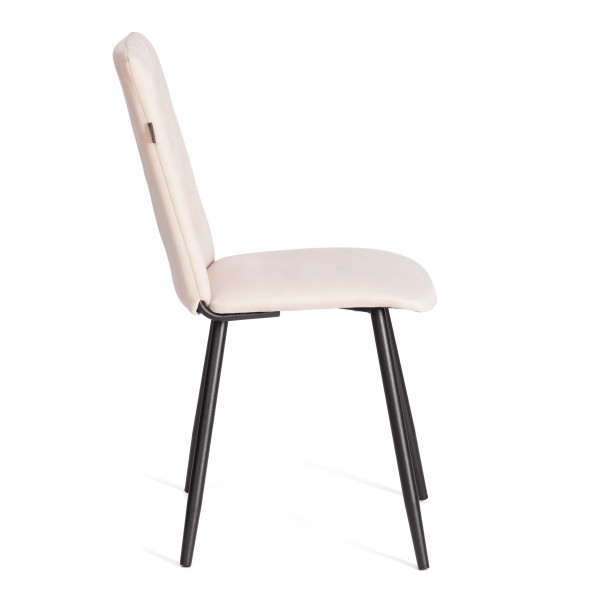 Стул обеденный Asti TREND, флок , бежевый/черный, 7, 47х54х86 см фото № 2