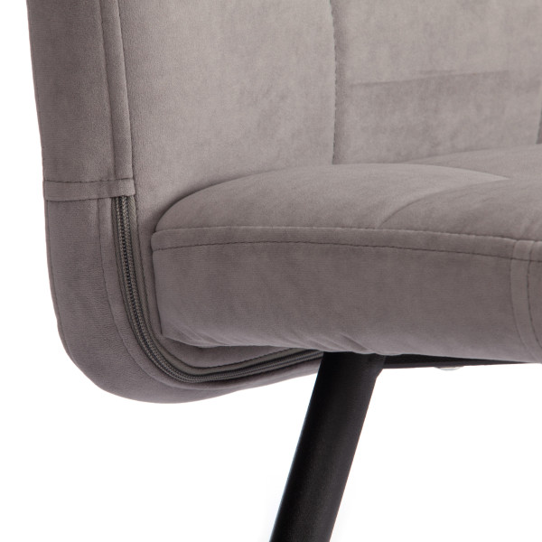 Стул обеденный Medeo LT, флок , серый/черный, 29, 45х56х89 см фото № 8