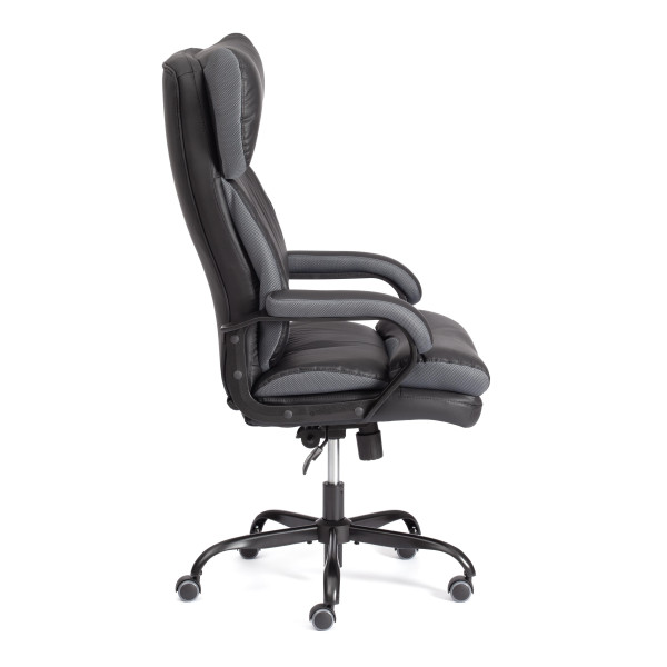 Кресло Duke metalBL кож/зам/ткань, черный/серый, 36-6/12 фото № 2