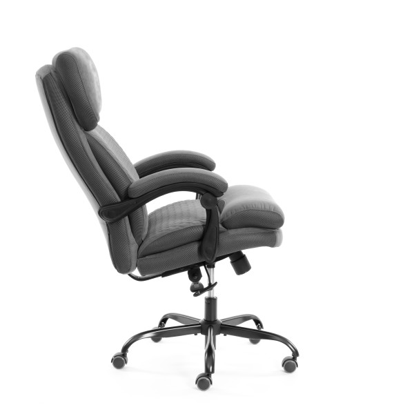 Кресло Chief metalBL  велюр/ткань, серый, 29/TW-12 фото № 3