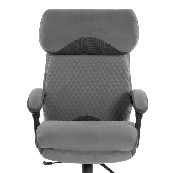 Кресло Chief metalBL  велюр/ткань, серый, 29/TW-12 фото № 7