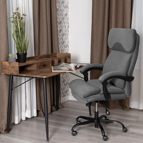 Кресло Chief metalBL  велюр/ткань, серый, 29/TW-12 фото № 14