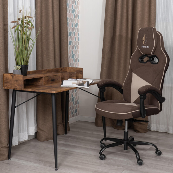 Кресло Arena metalBL велюр, коричневый/бежевый, 6/7 фото № 16