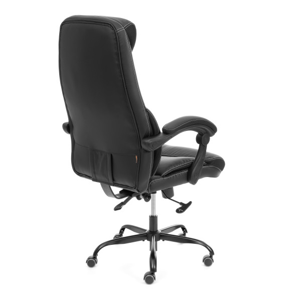 Кресло Cambridge metalBL кож/зам/ткань, черный/черный, 36-6/11 фото № 4