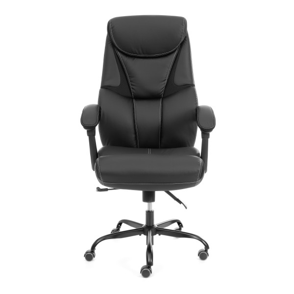 Кресло Cambridge metalBL кож/зам/ткань, черный/черный, 36-6/11 фото № 6