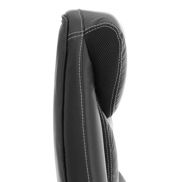 Кресло Cambridge metalBL кож/зам/ткань, черный/черный, 36-6/11 фото № 11