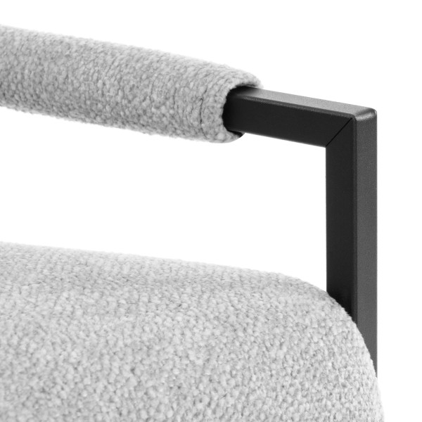 Диван Charli LUX/Чарли Люкс велюр/букле, VT shape silver фото № 8