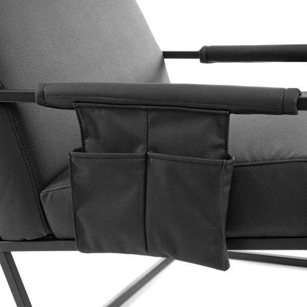 Кресло Charli LUX/Чарли Люкс экокожа , Sharp Чёрный, 70х80х82 см фото № 6
