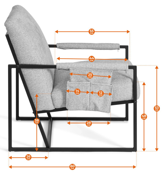 Кресло Charli LUX/Чарли Люкс экокожа , Sharp Чёрный, 70х80х82 см фото № 14