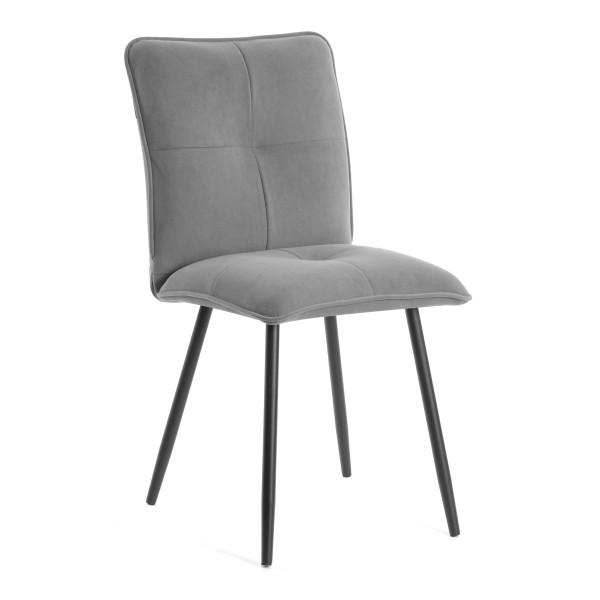 Комплект кресло + стул Sweet LT, флок , серый/черный, 29, 41х55х88 см фото № 2