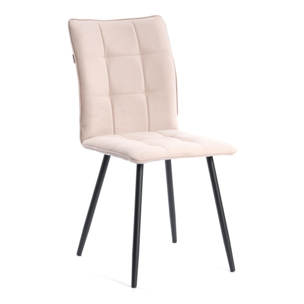 Комплект кресло + стул Bari LT, флок , бежевый/черный, 7, 41х55х89 см фото № 2