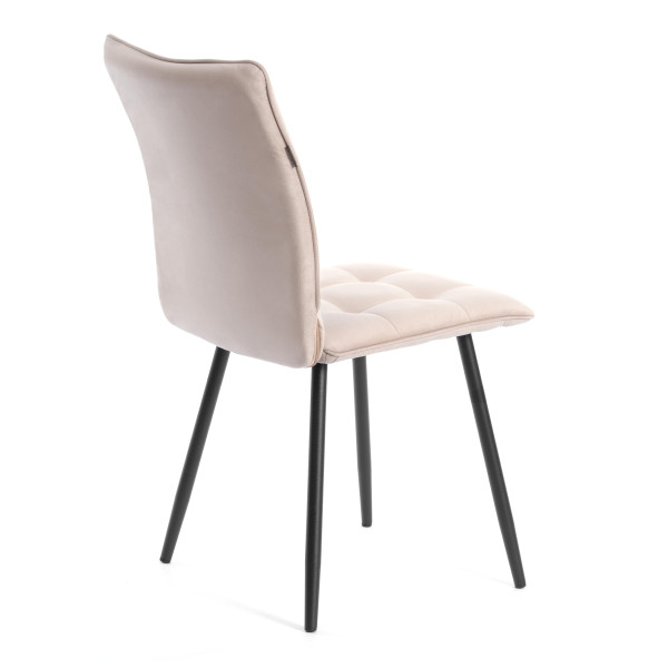 Комплект кресло + стул Bari LT, флок , бежевый/черный, 7, 41х55х89 см фото № 4