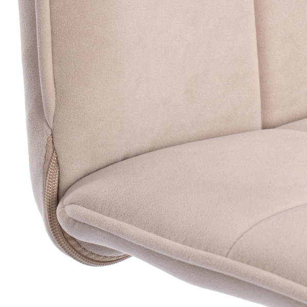 Комплект кресло + стул Bari LT, флок , бежевый/черный, 7, 41х55х89 см фото № 8